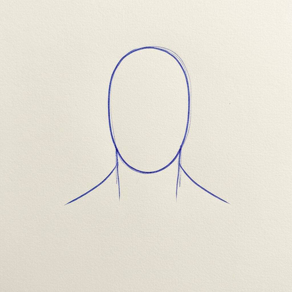 Como Desenhar Cabelo Ondulado – Tutorial de Desenho Passo a Passo – Passo 1