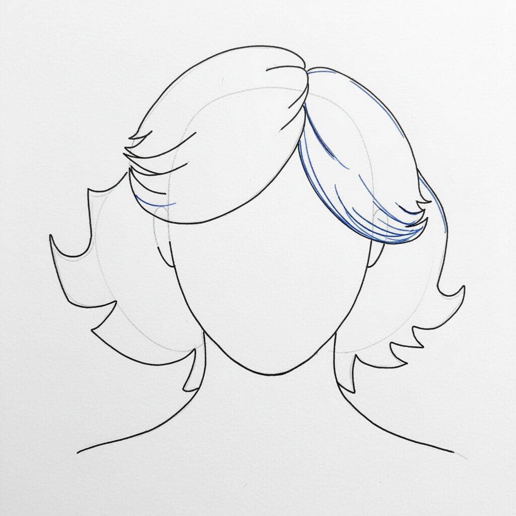 Como Desenhar Cabelo Realista – Tutorial de Desenho Passo a Passo – Passo 5