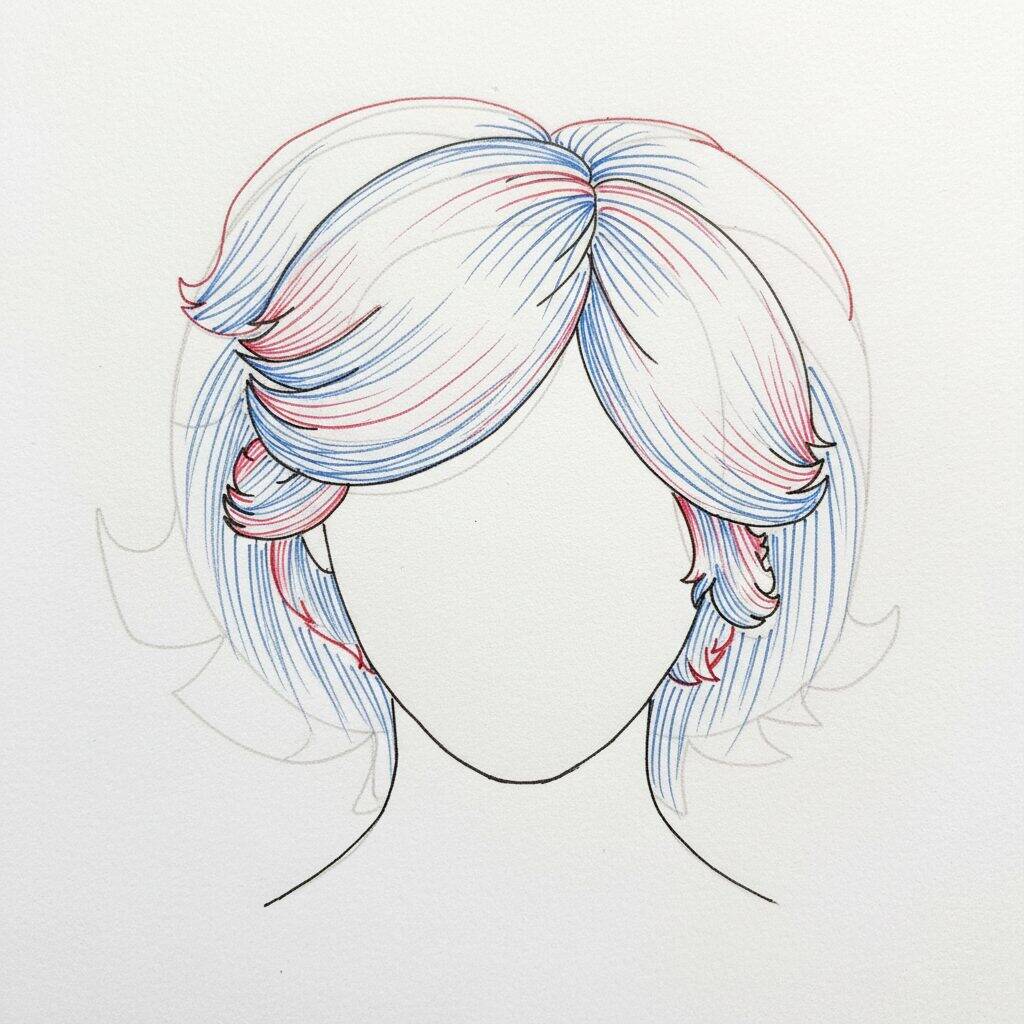 Como Desenhar Cabelo Realista – Tutorial de Desenho Passo a Passo – Passo 7