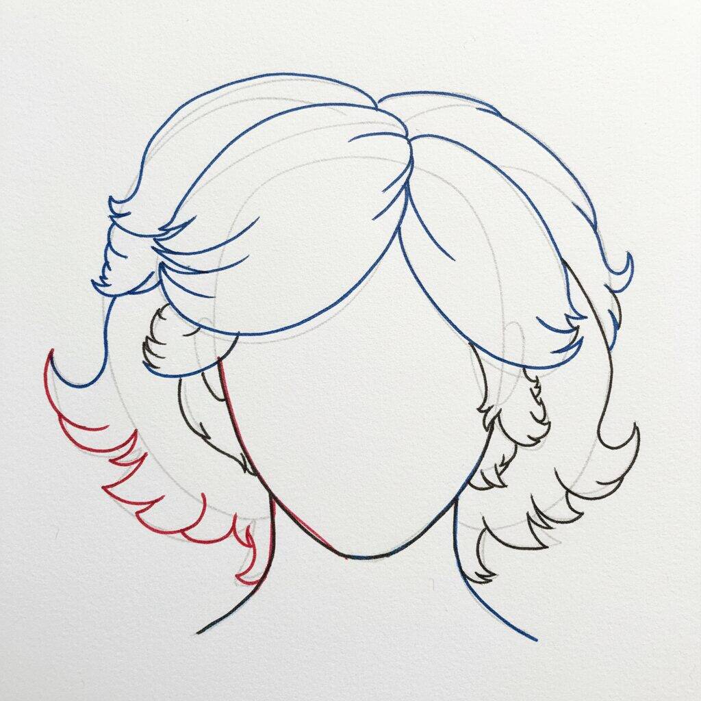 Como Desenhar Cabelo Realista – Tutorial de Desenho Passo a Passo – Passo 8