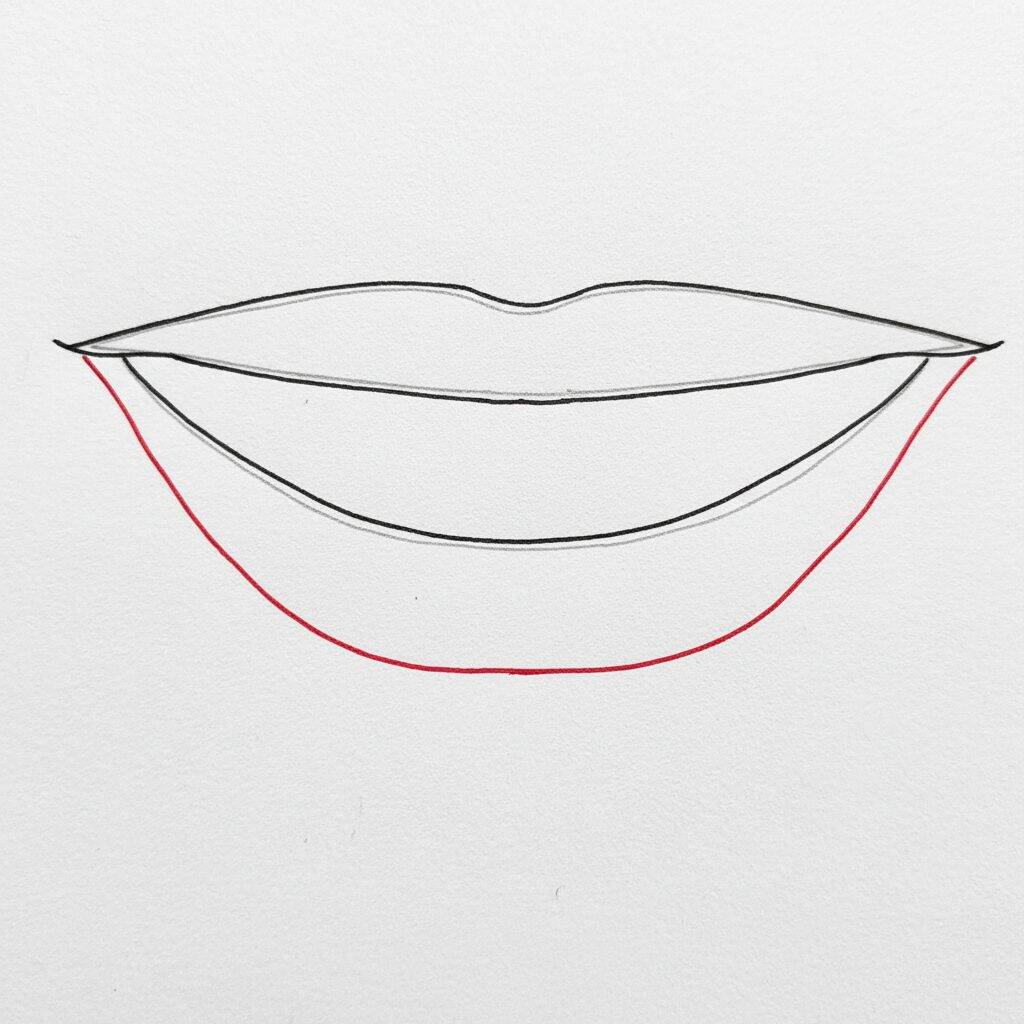 Cómo dibujar dientes – Tutorial de dibujo paso a paso – Paso 3