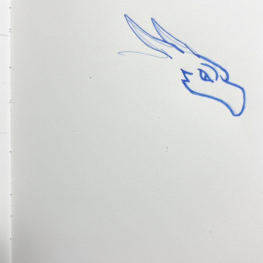 Como Desenhar Dragão Voando – Passo a Passo Fácil – Passo 1