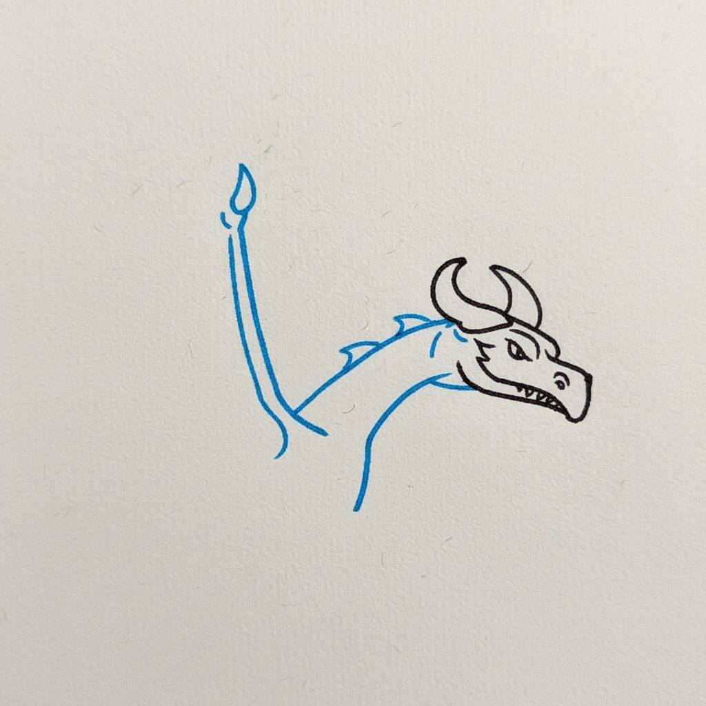 Como Desenhar Dragão Voando – Passo a Passo Fácil – Passo 3