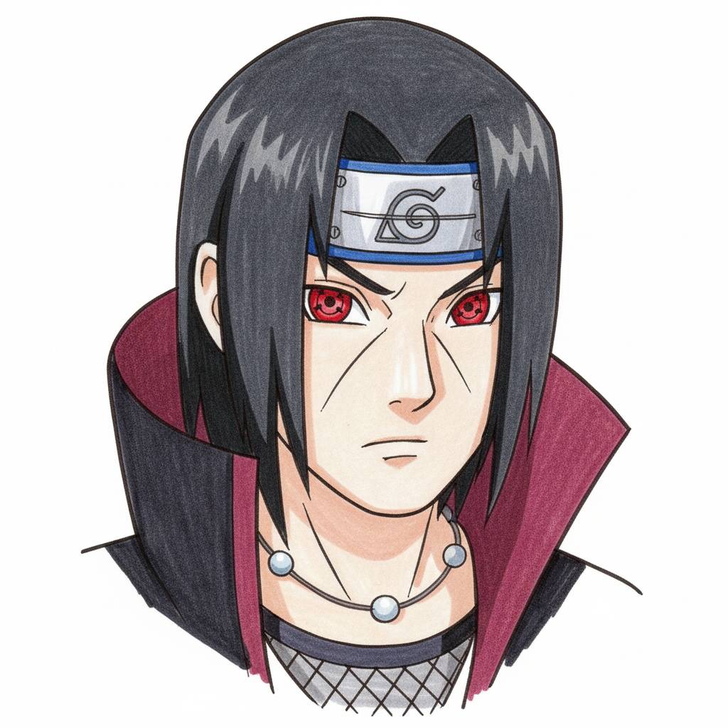 Como Desenhar Itachi Uchiha de Naruto – Passo a Passo – Paso 10