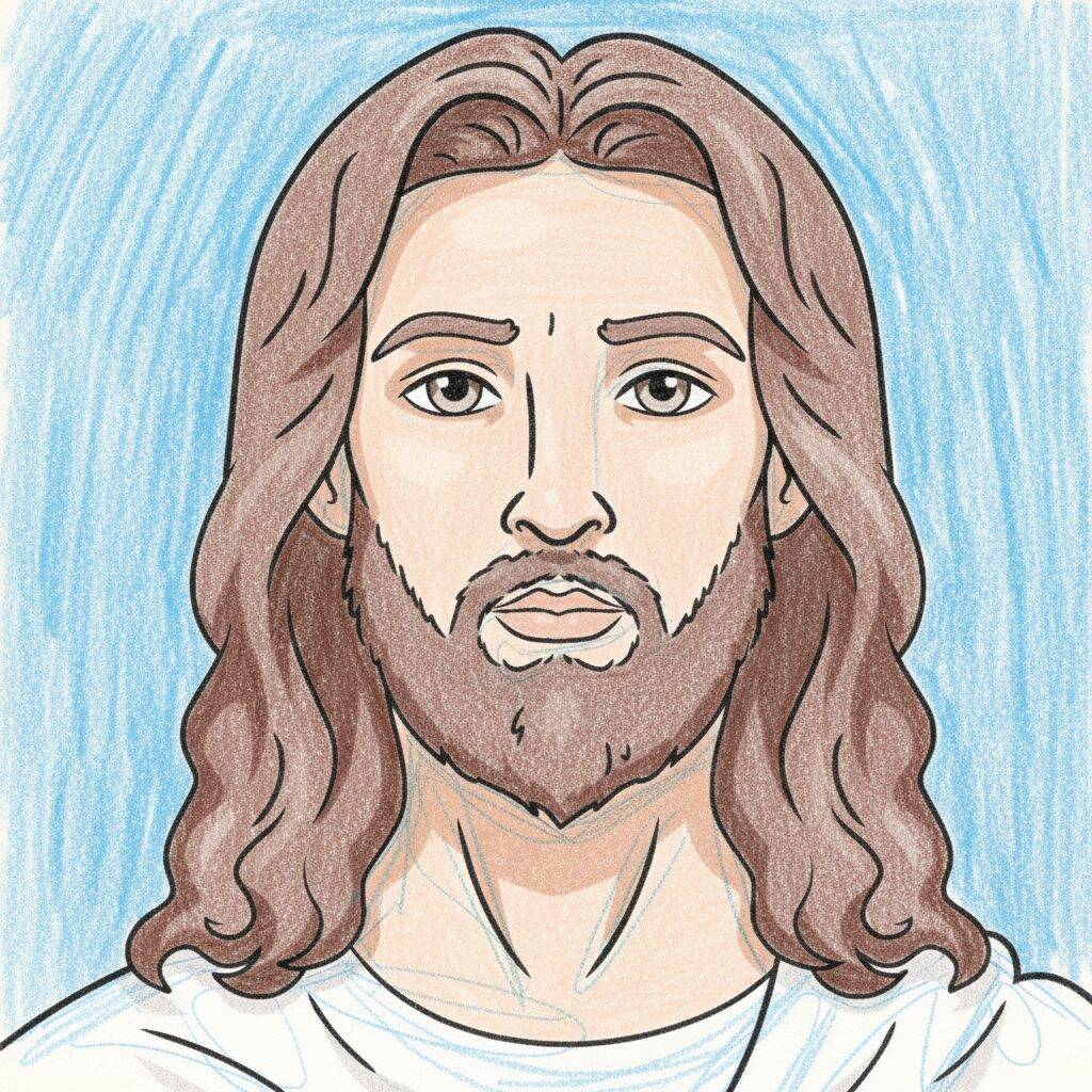 Como Desenhar Jesus Cristo – Tutorial de desenho Passo a Passo – Passo 9