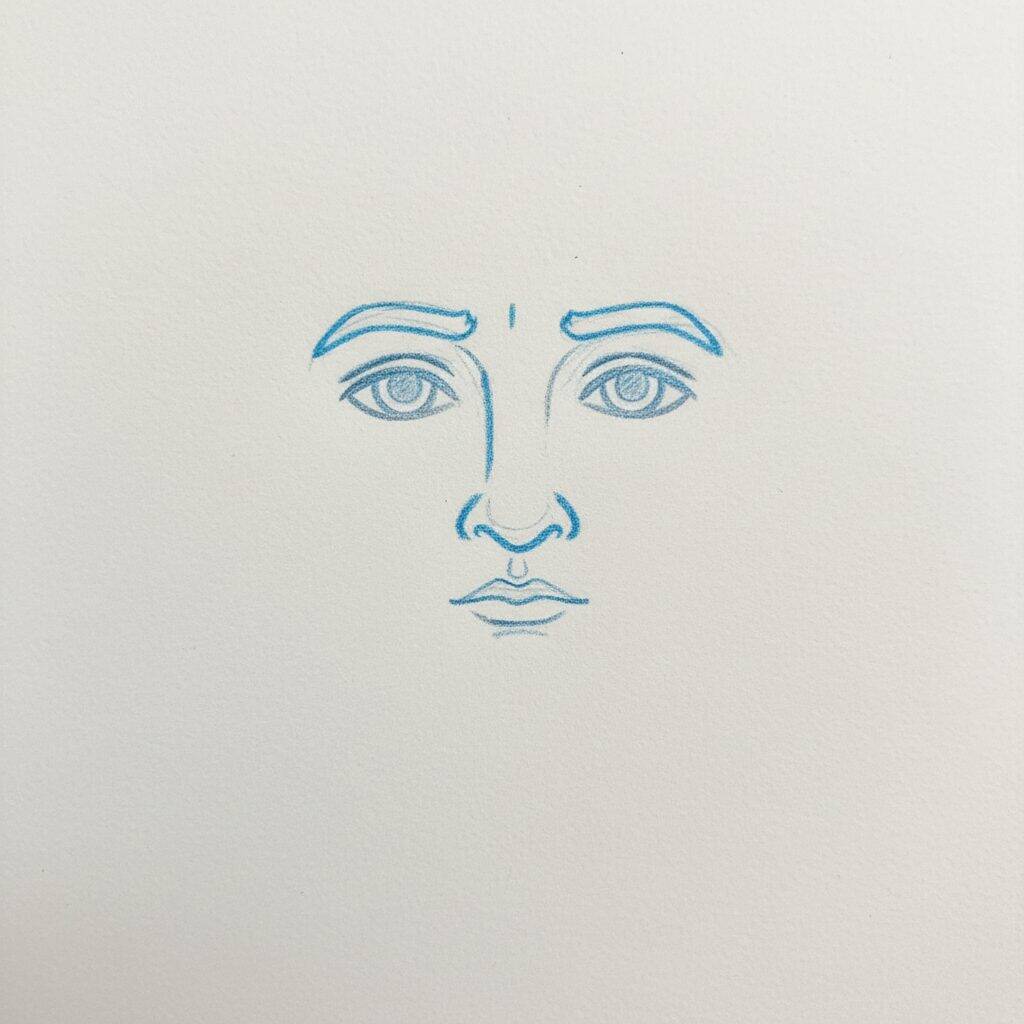 Como Desenhar Jesus Cristo – Tutorial de desenho Passo a Passo – Passo 2