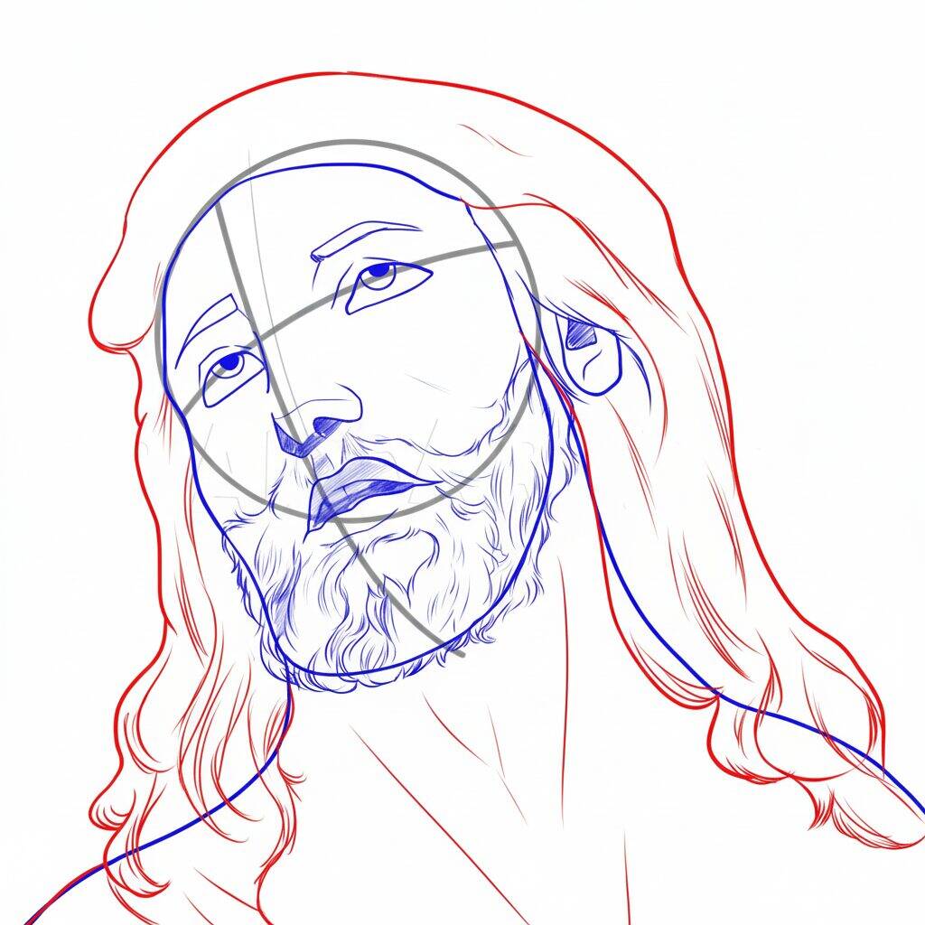 Como Desenhar Jesus Passo a Passo – Passo 5