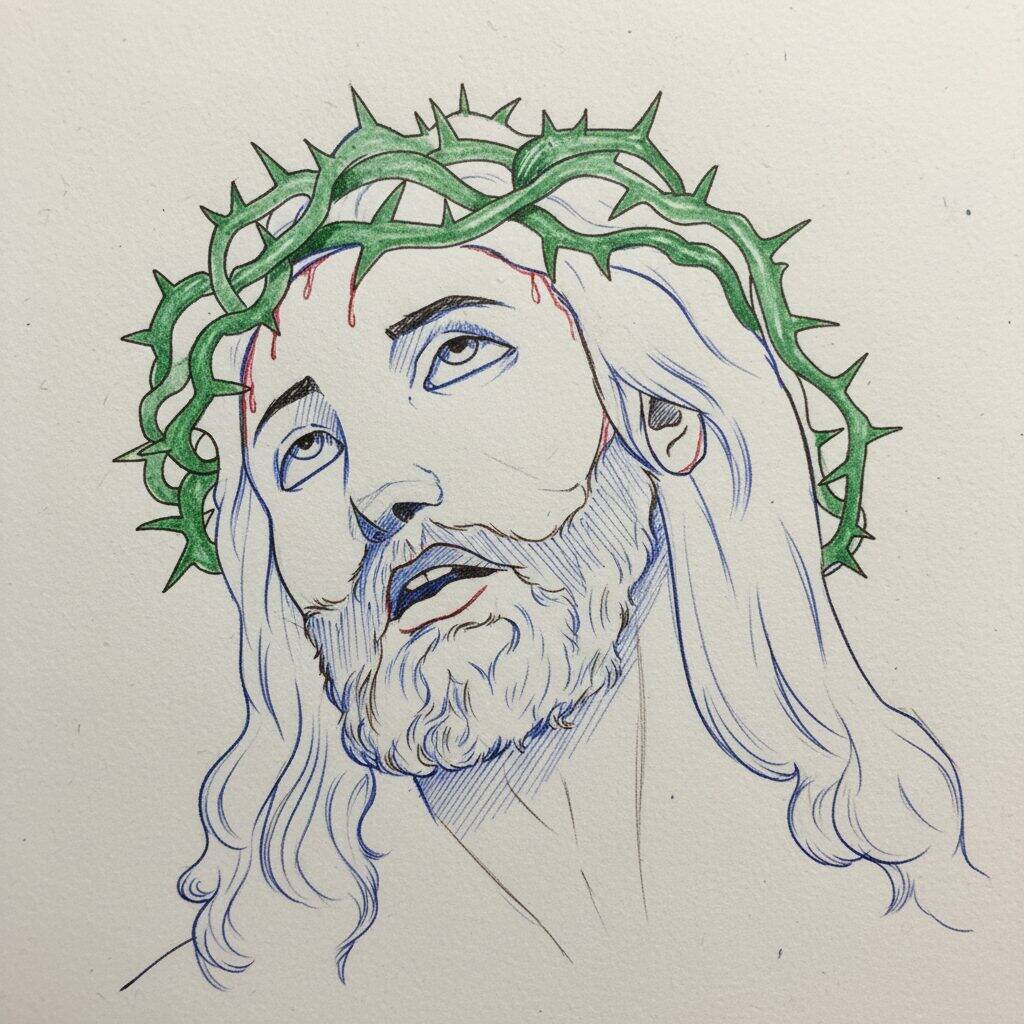 Como Desenhar Jesus Passo a Passo – Passo 7