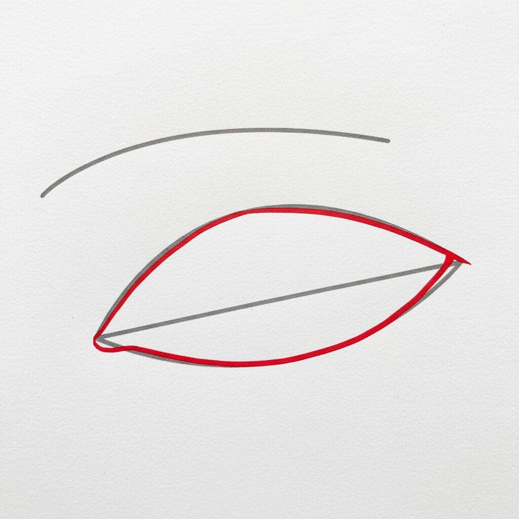 Como Desenhar Olhos Passo a Passo Fácil – Passo 2