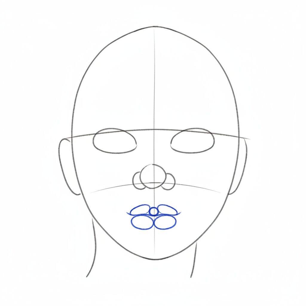 Como Desenhar Rosto de Mulher – Tutorial de Desenho Passo a Passo – Passo 3