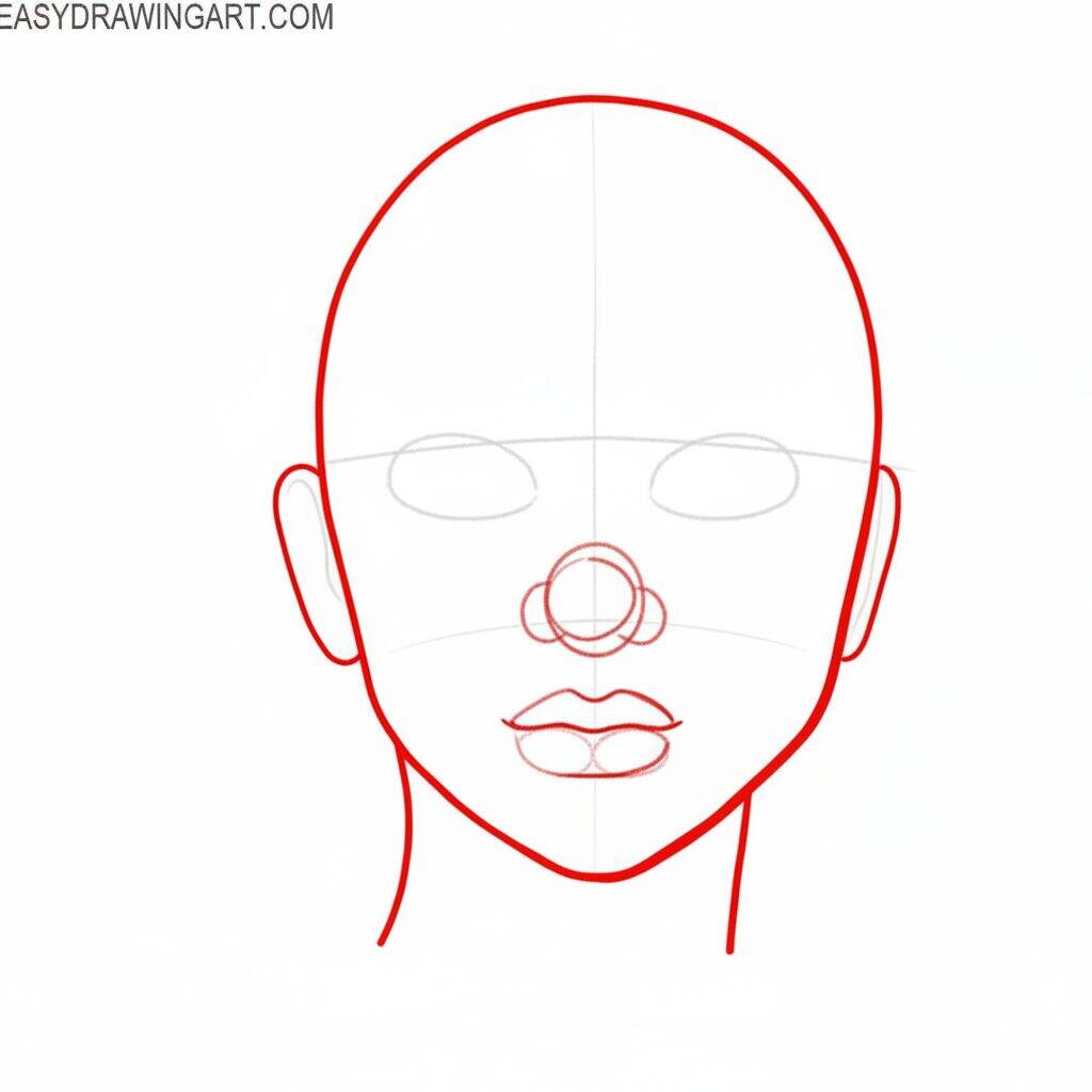 Como Desenhar Rosto de Mulher – Tutorial de Desenho Passo a Passo – Passo 4