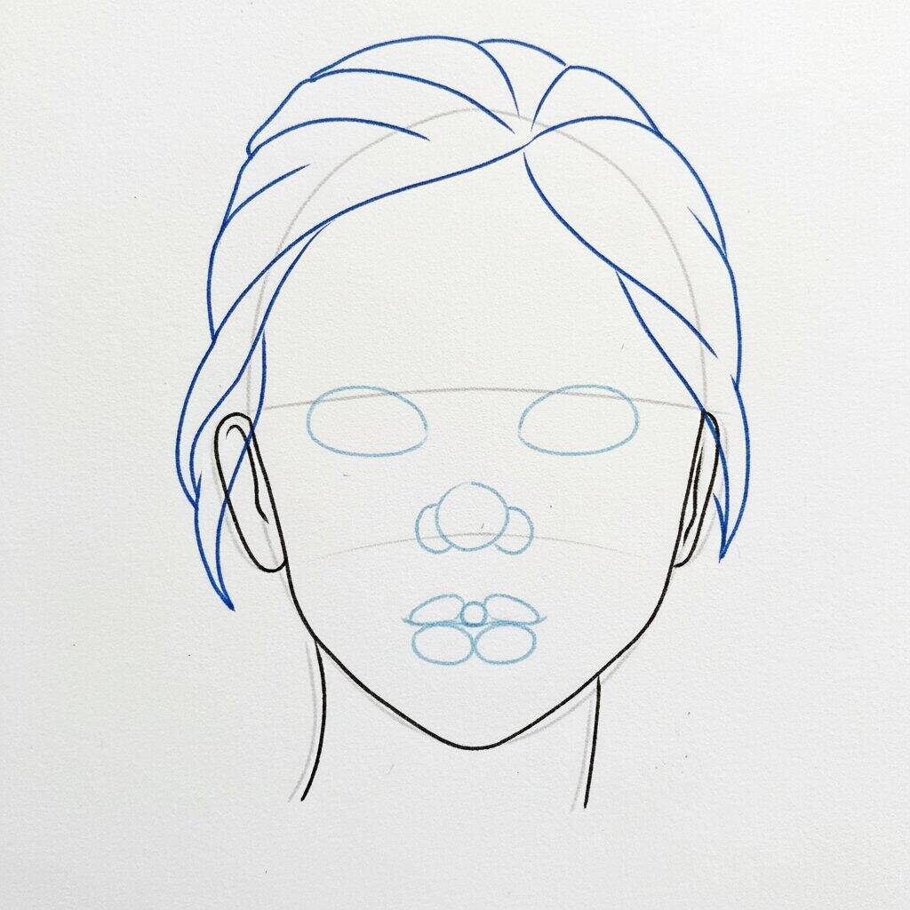 Como Desenhar Rosto de Mulher – Tutorial de Desenho Passo a Passo – Passo 5