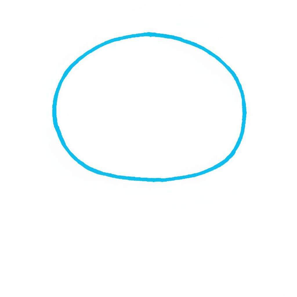 How to Draw Hello Kitty – Step by Step – Step 1