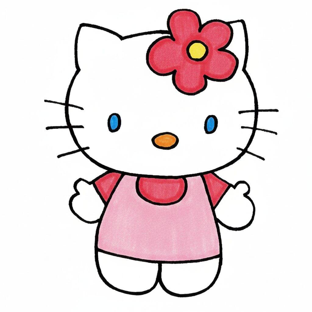 Como Desenhar a Hello Kitty - Passo a Passo