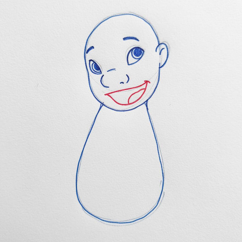 Como Desenhar a Lilo – Passo a Passo Fácil – Passo 3