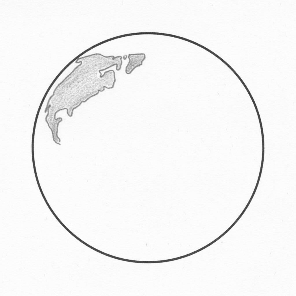 Como Desenhar a Terra – Passo a Passo Fácil – Passo 1