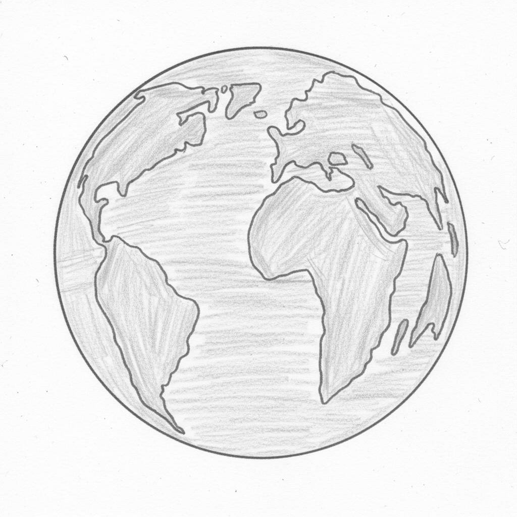 Como Desenhar a Terra – Passo a Passo Fácil – Passo 4