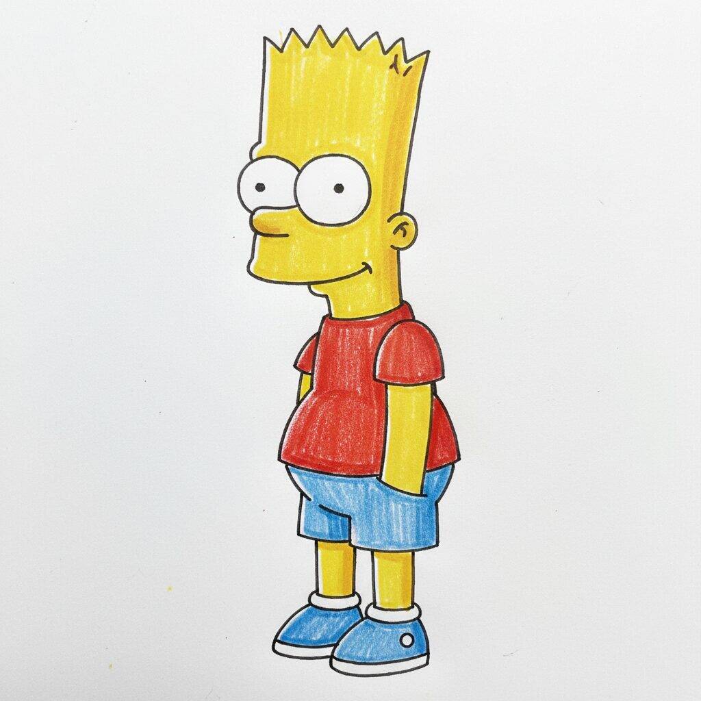 Como Desenhar o Bart Simpson - Passo a Passo Fácil