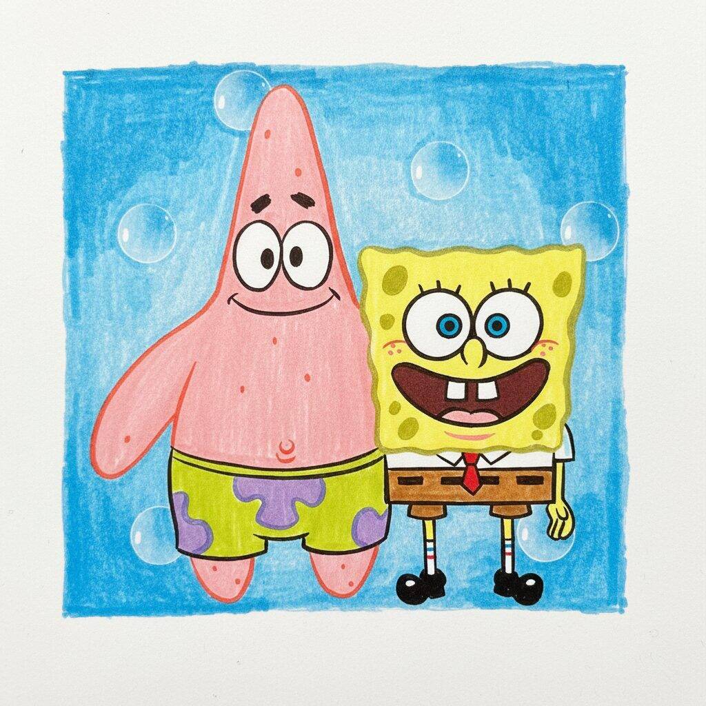 Como Desenhar o Bob Esponja e o Patrick Passo a Passo Fácil