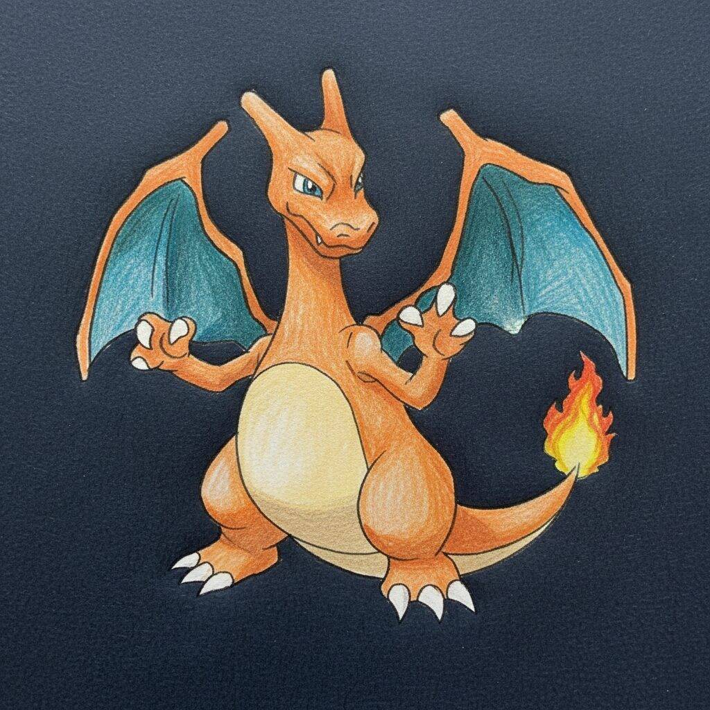 Como Desenhar o Charizard - Tutorial de desenho Passo a Passo