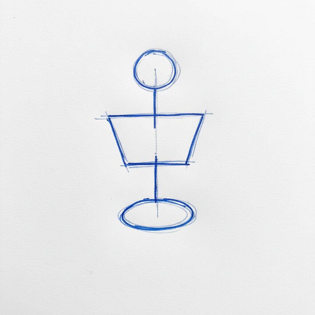 Como Desenhar o Goku – Tutorial de Desenho Passo a Passo – Passo 1