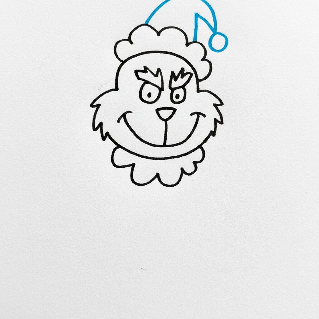 Como Desenhar o Grinch – Passo a Passo Fácil – Passo 4