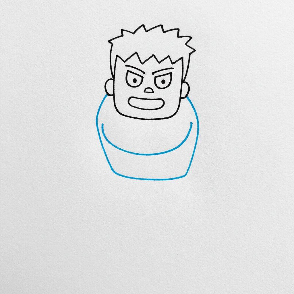 Como Desenhar o Hulk – Passo a Passo Fácil – Passo 4