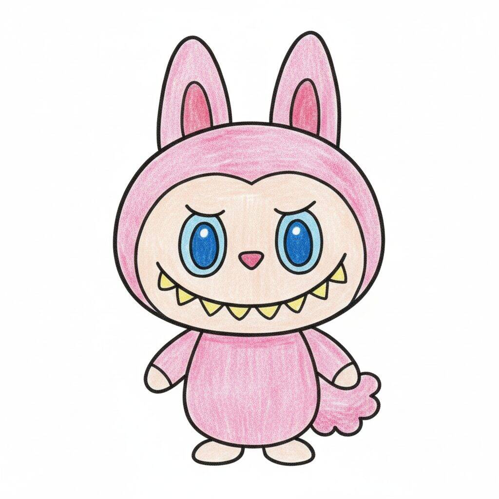 Cómo dibujar Labubu - Paso a paso