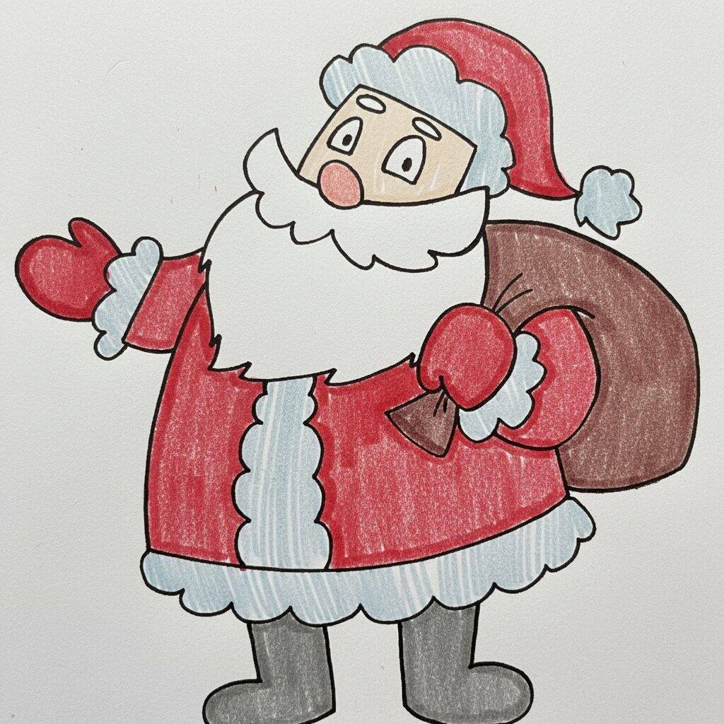 Como Desenhar o Papai Noel - Passo a Passo