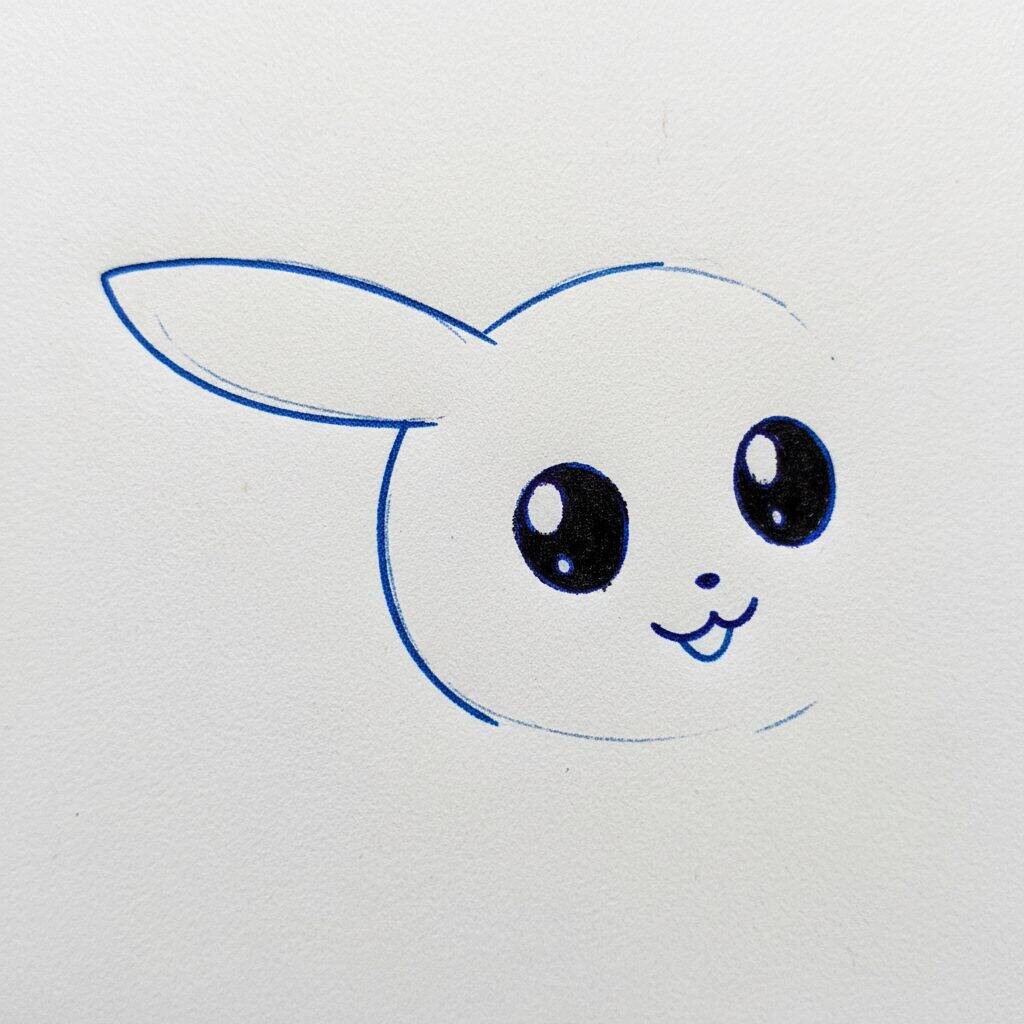 Como Desenhar o Pikachu Fofo – Passo a Passo Fácil – Passo 2