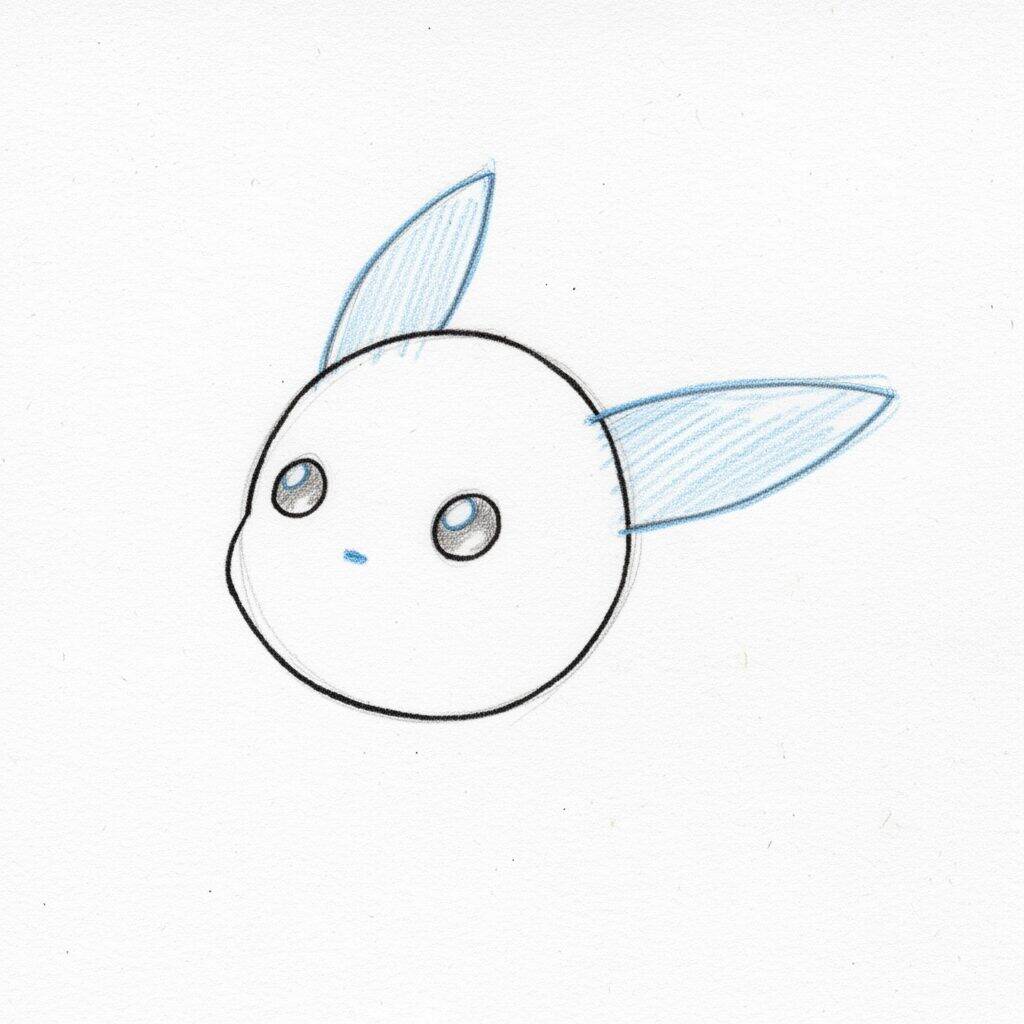 Como Desenhar o Pikachu – Tutorial de desenho Passo a Passo – Passo 2