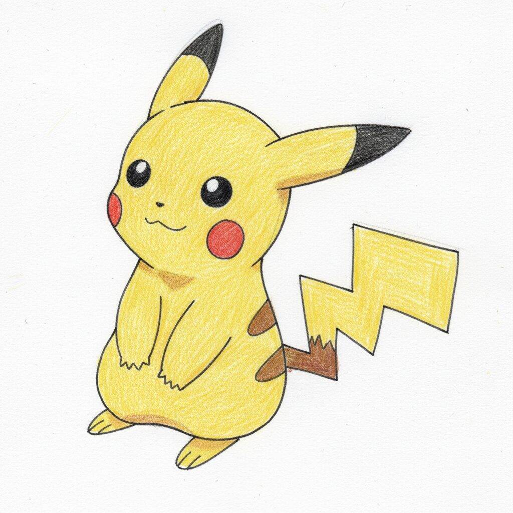 Como Desenhar o Pikachu - Tutorial de desenho Passo a Passo