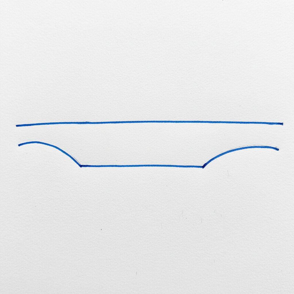 Como Desenhar o Pôr do Sol – Passo a Passo – Passo 1