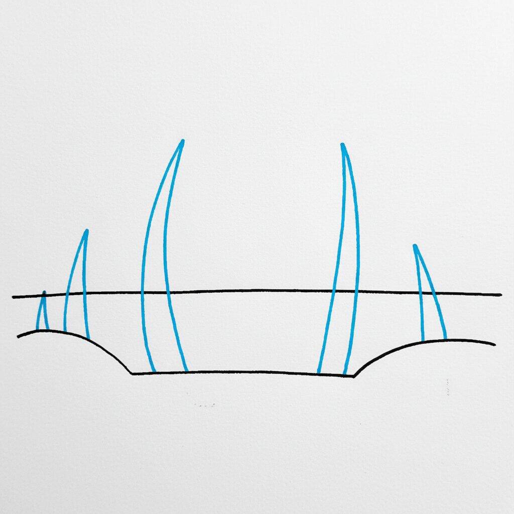 Como Desenhar o Pôr do Sol – Passo a Passo – Passo 2