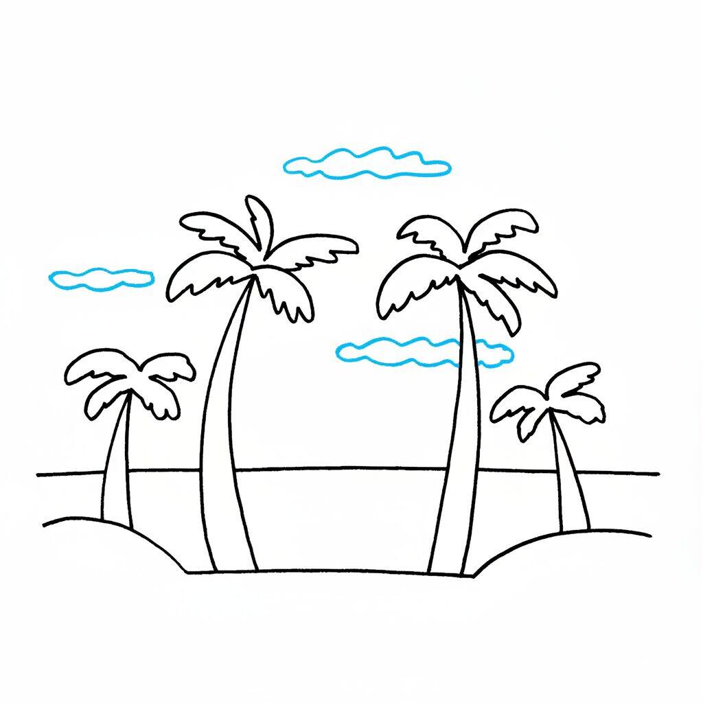 Como Desenhar o Pôr do Sol – Passo a Passo – Passo 6