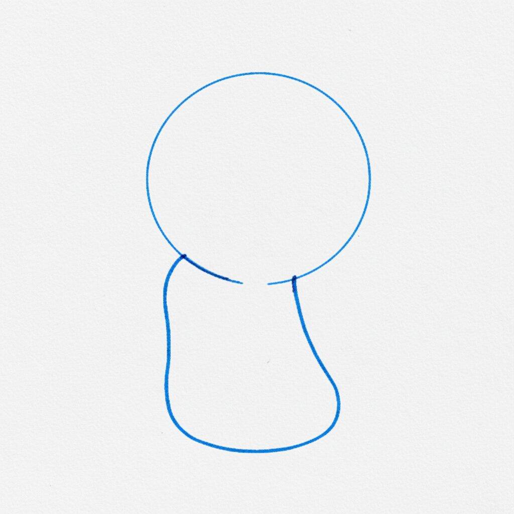 How to Draw Cute Stitch Step by Step – Step 1