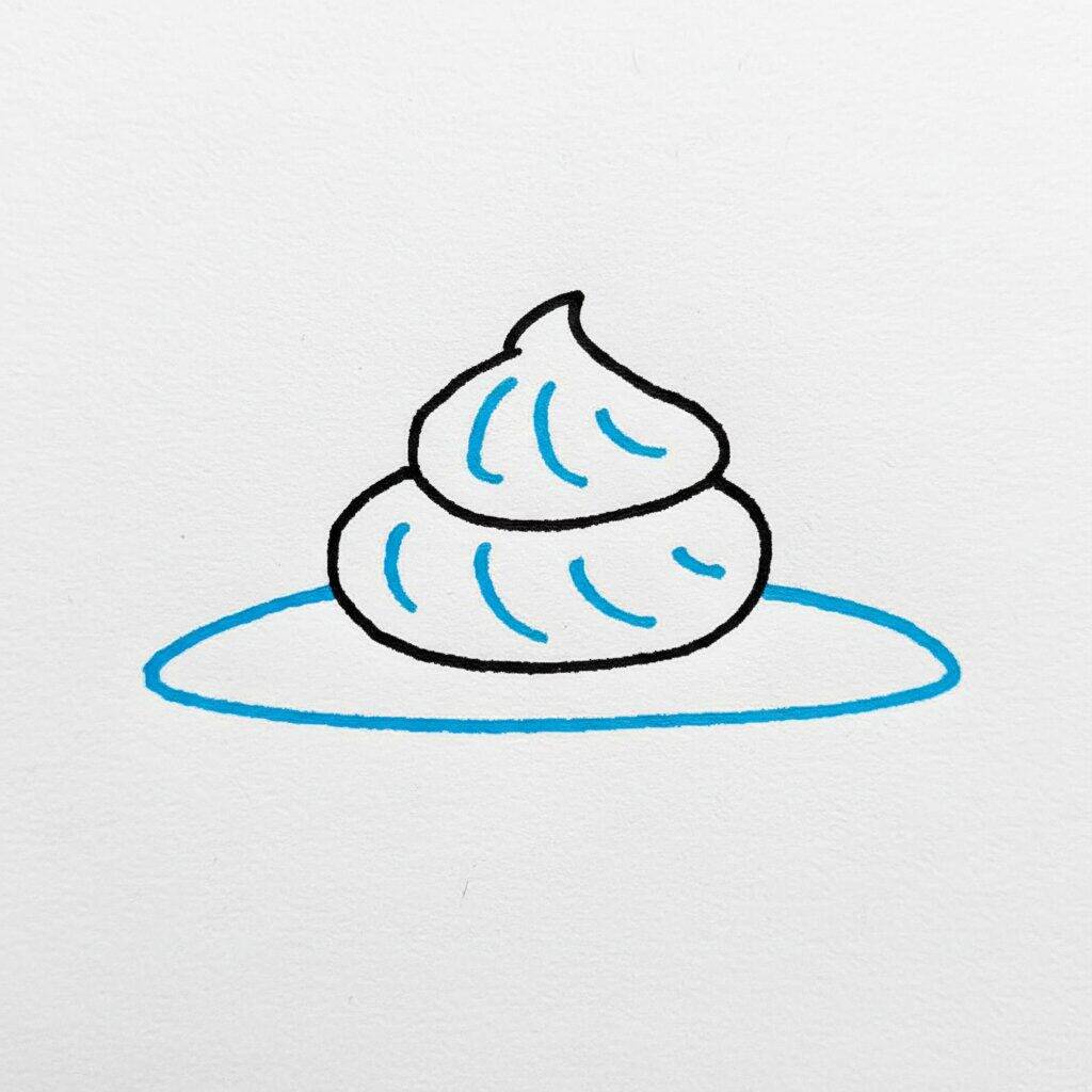 Como Desenhar um Bolo – Passo a Passo Fácil – Passo 3