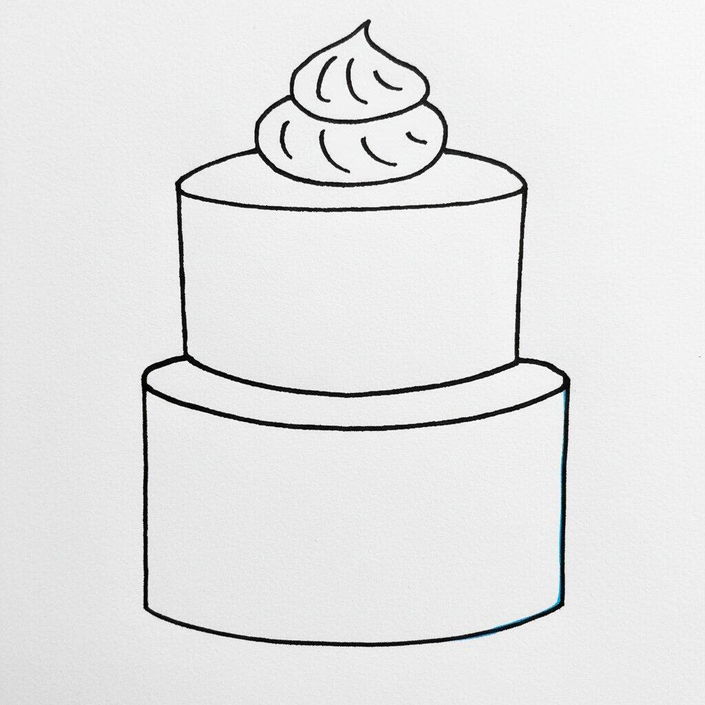 Como Desenhar um Bolo – Passo a Passo Fácil – Passo 6