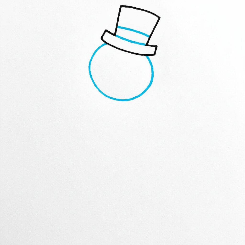 Como Desenhar um Boneco de Neve – Passo a Passo Fácil – Passo 2
