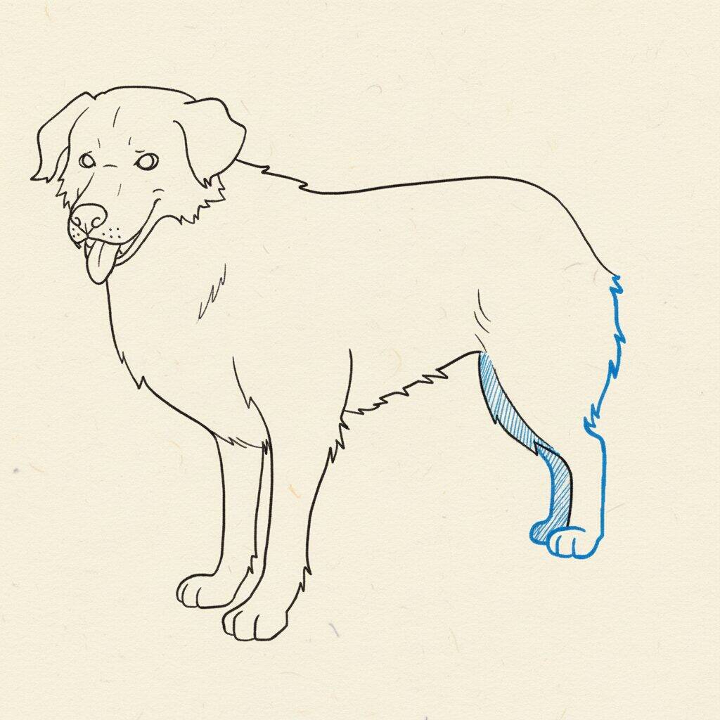 Cómo dibujar un perro realista – Paso a paso – Paso 7