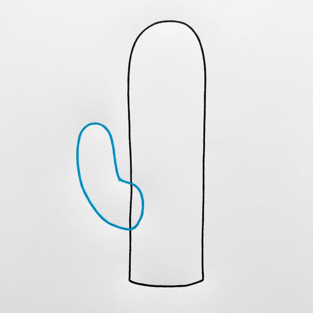 Como Desenhar um Cacto – Passo a Passo Fácil – Passo 2