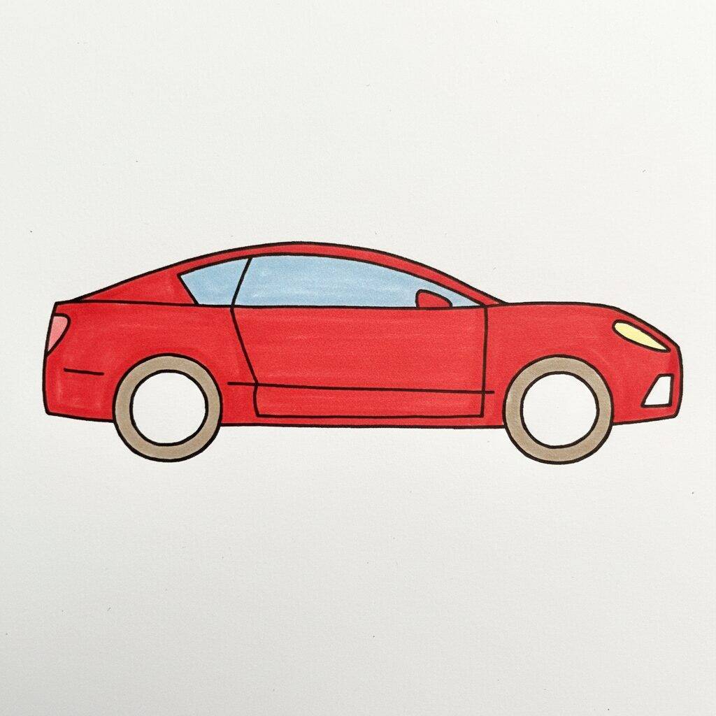 Como Desenhar um Carro - Tutorial de Desenho Passo a Passo