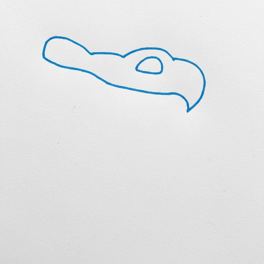 Como Desenhar um Crocodilo – Passo a Passo – Passo 1