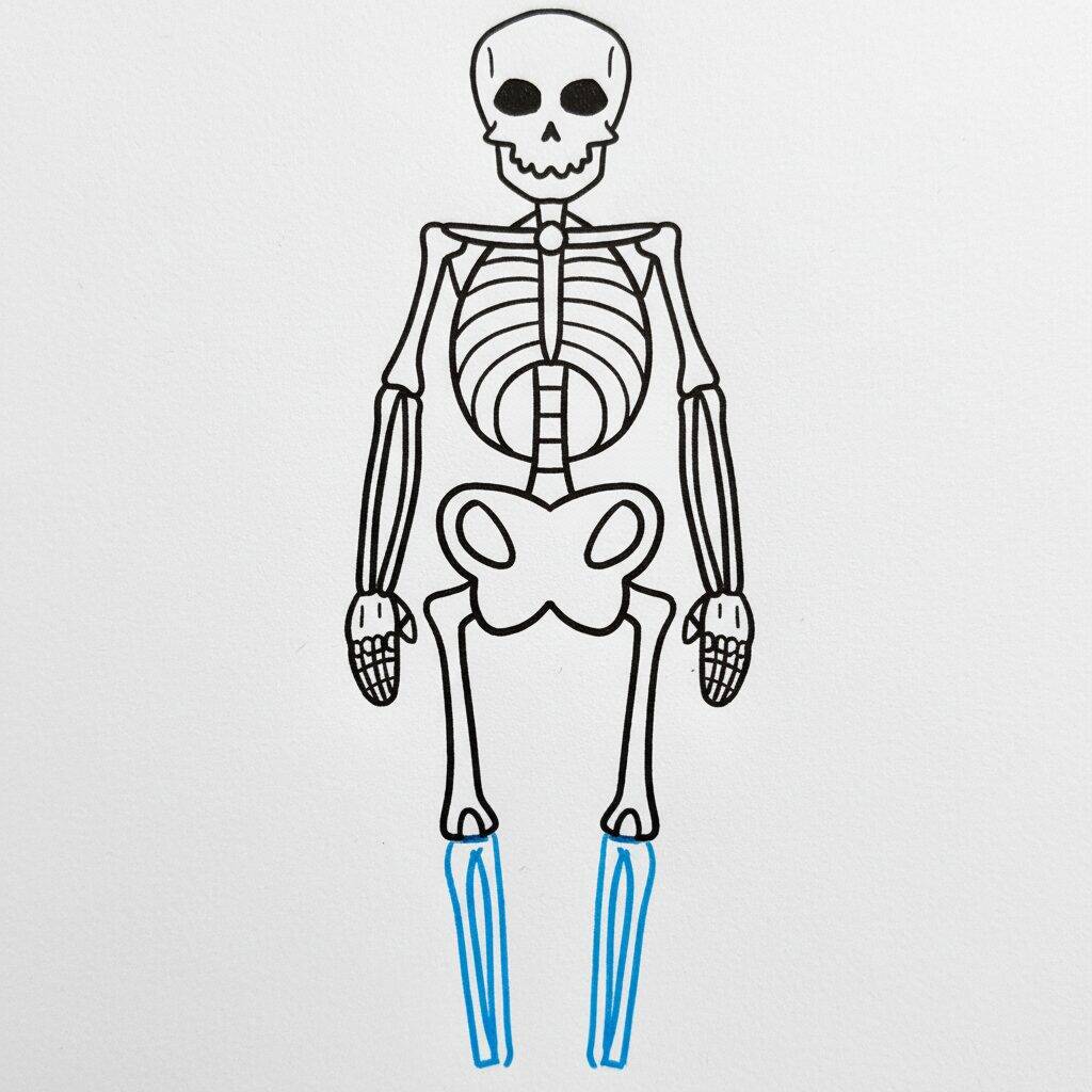 Como Desenhar um Esqueleto - Passo a Passo Fácil
