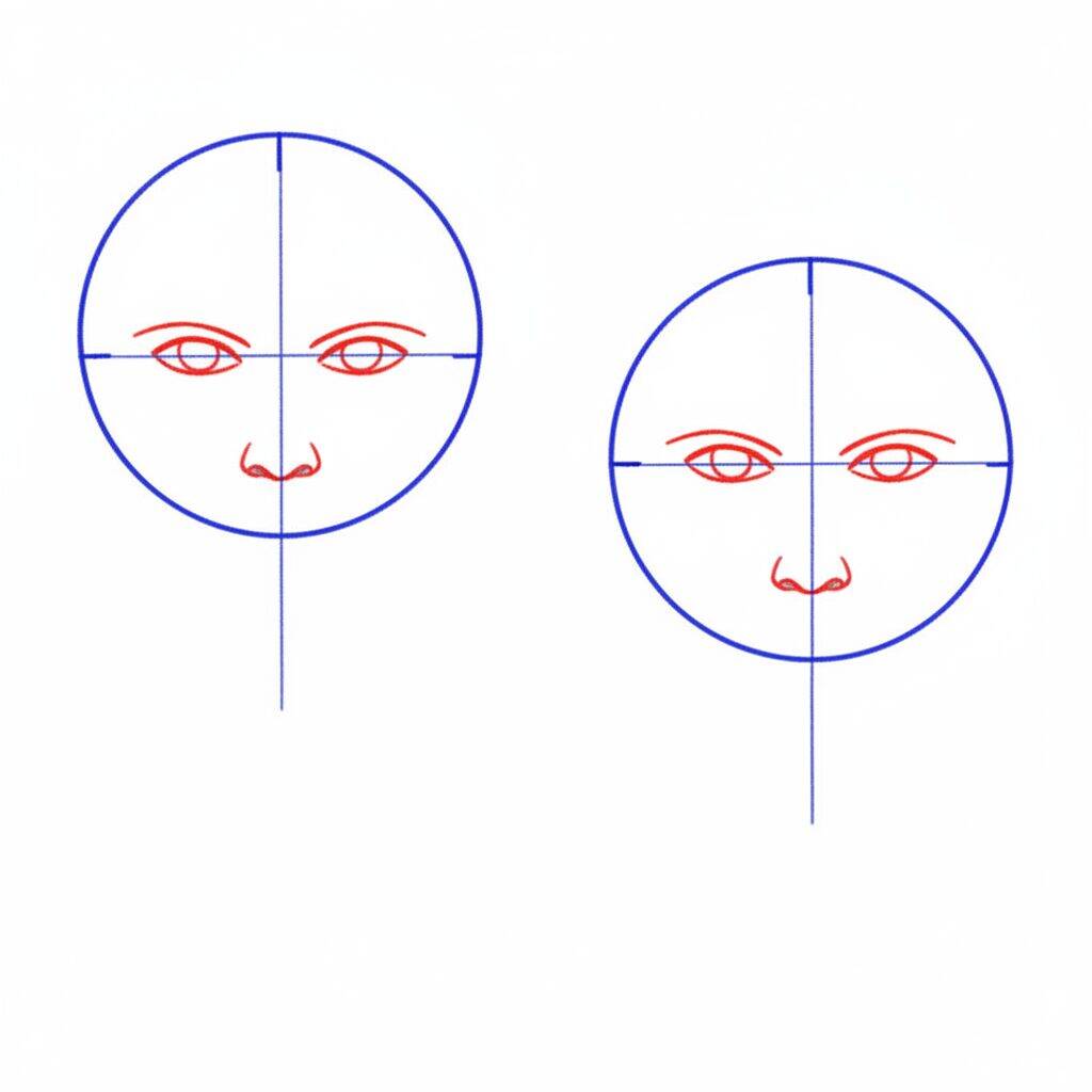 How to Draw a Face – Drawing tutorial – Step 2