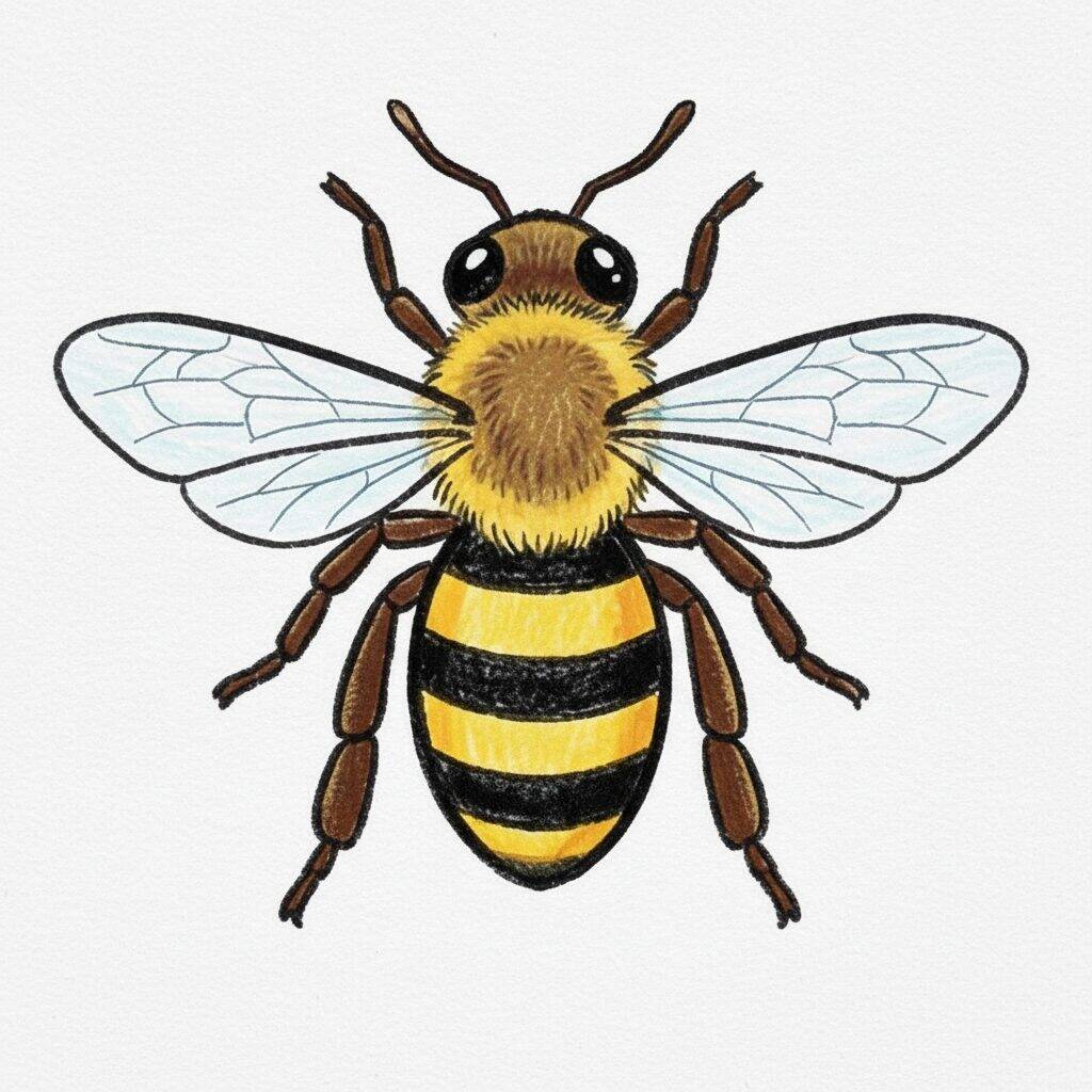 Como Desenhar uma Abelha Realista - Passo a Passo