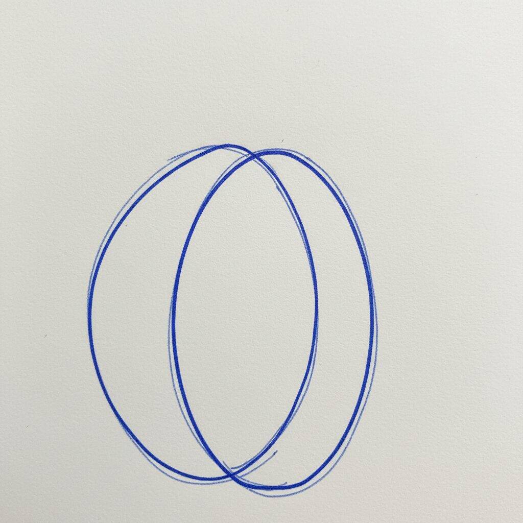 Como Desenhar uma Abóbora Passo a Passo – Passo 1