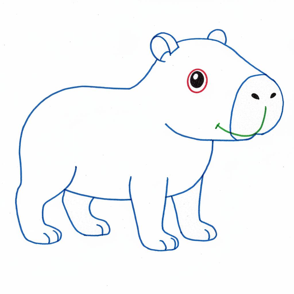 Como Desenhar uma Capivara – Passo a Passo Fácil – Passo 6