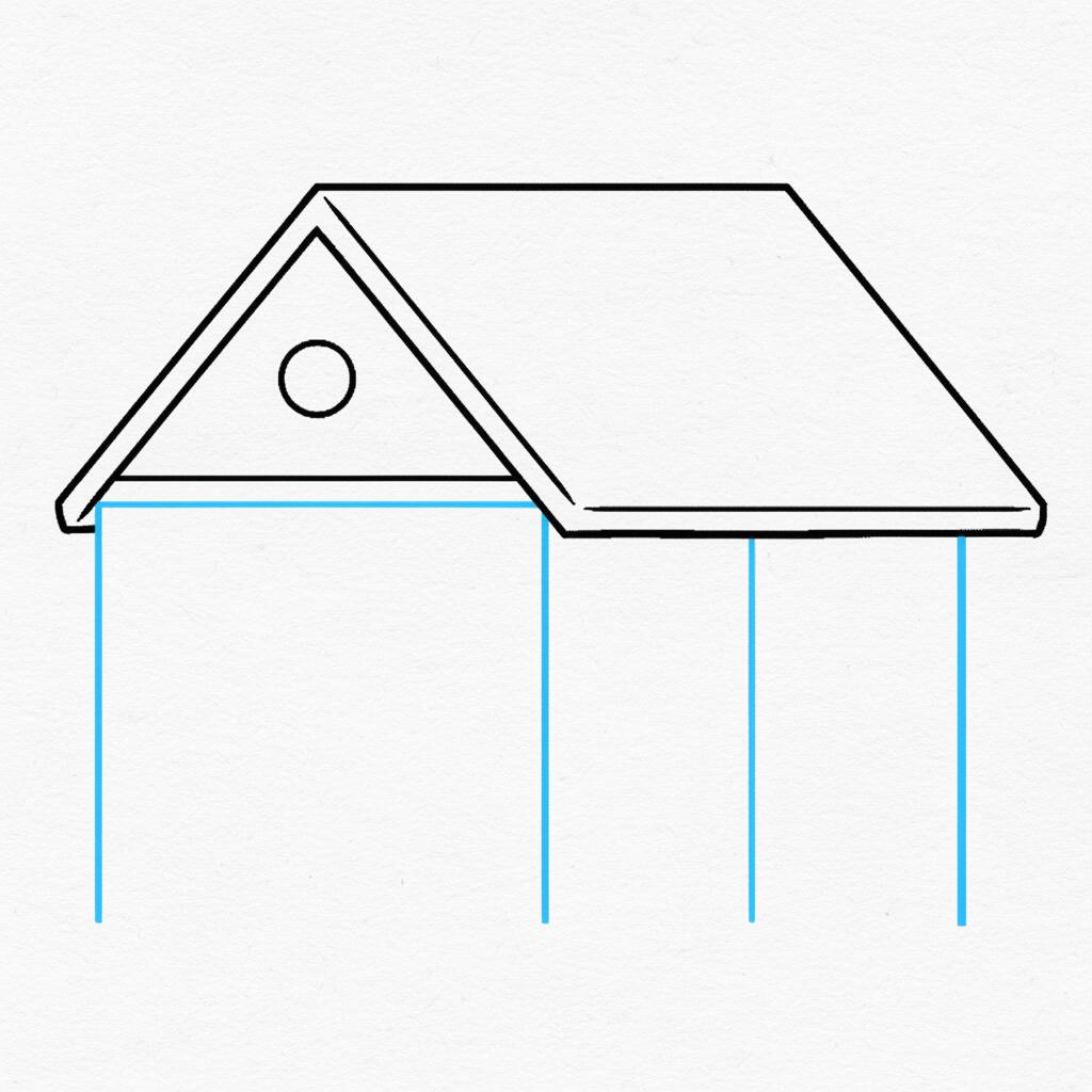 Como Desenhar uma Casa Simples – Passo a Passo Fácil – Passo 3
