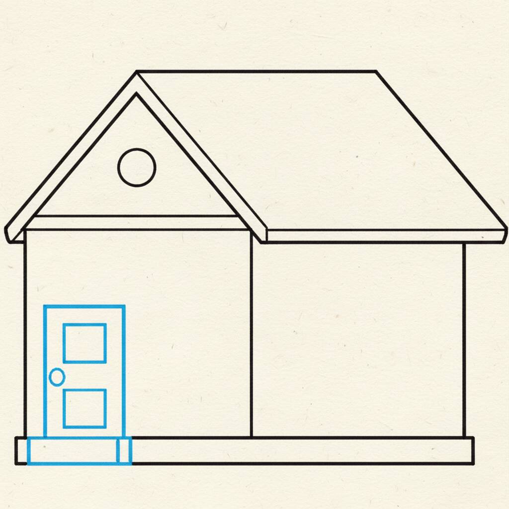 Como Desenhar uma Casa Simples – Passo a Passo Fácil – Passo 4